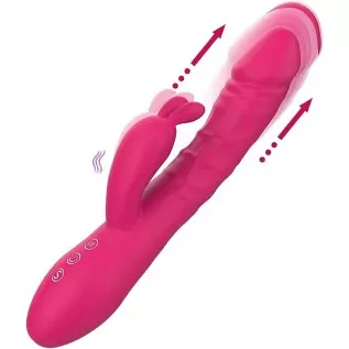 Thrusting Rabbit Vibrator Dildo for Women G Spot Vibrator with Independent Clitoral Stimulator, Clitorals Stimulator for Women P