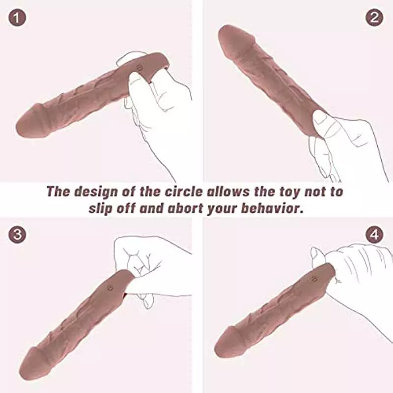 7 Inch Realistic Silicone Dildos, Anrivelia G Spot Dildo Vibrator Tits Clits Clitoris Anal Vibrating Flesh Wand with 10 Modes Vi