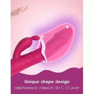 Thrusting Rabbit Vibrator Dildo for Women G Spot Vibrator with Independent Clitoral Stimulator, Clitorals Stimulator for Women P Thrusting Rabbit Vibrator Dildo for Women G Spot Vibrator with Independent Clitoral Stimulator, Clitorals Stimulator for Women P