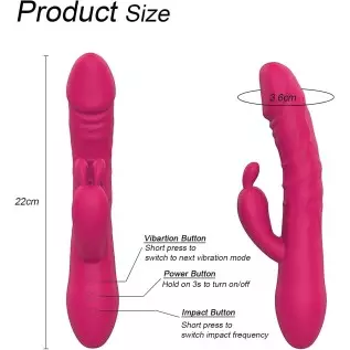 Thrusting Rabbit Vibrator Dildo for Women G Spot Vibrator with Independent Clitoral Stimulator, Clitorals Stimulator for Women P Thrusting Rabbit Vibrator Dildo for Women G Spot Vibrator with Independent Clitoral Stimulator, Clitorals Stimulator for Women P