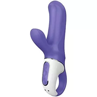 Satisfyer Magic Bunny Rabbit Vibrator - Compact G-Spot and Clitoris Stimulator, 12 Vibration Programs, Retaining Ring - Portable