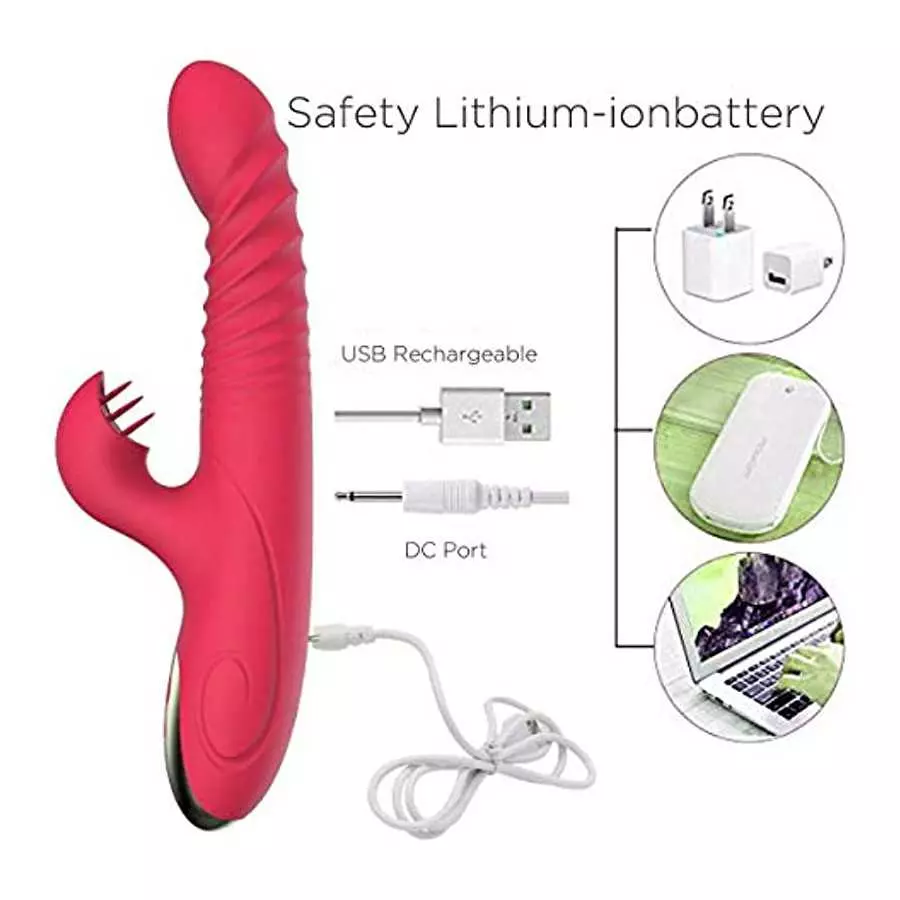 Rechargeable Rabbit Vibrators for Women Massager with 8 Speeds Vibration Vibrating Toys for Woman Pleasure Tool Wand for Her Fem