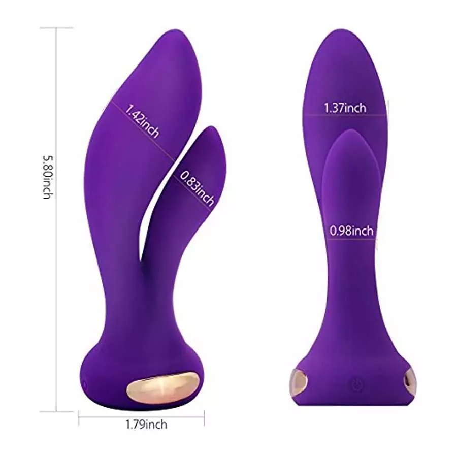 IMO Vibrating G-spot Rabbit Massager - Dual Motors Stimulation Vibrator - Quiet Yet Powerful - Rechargeable & Waterproof - Best 