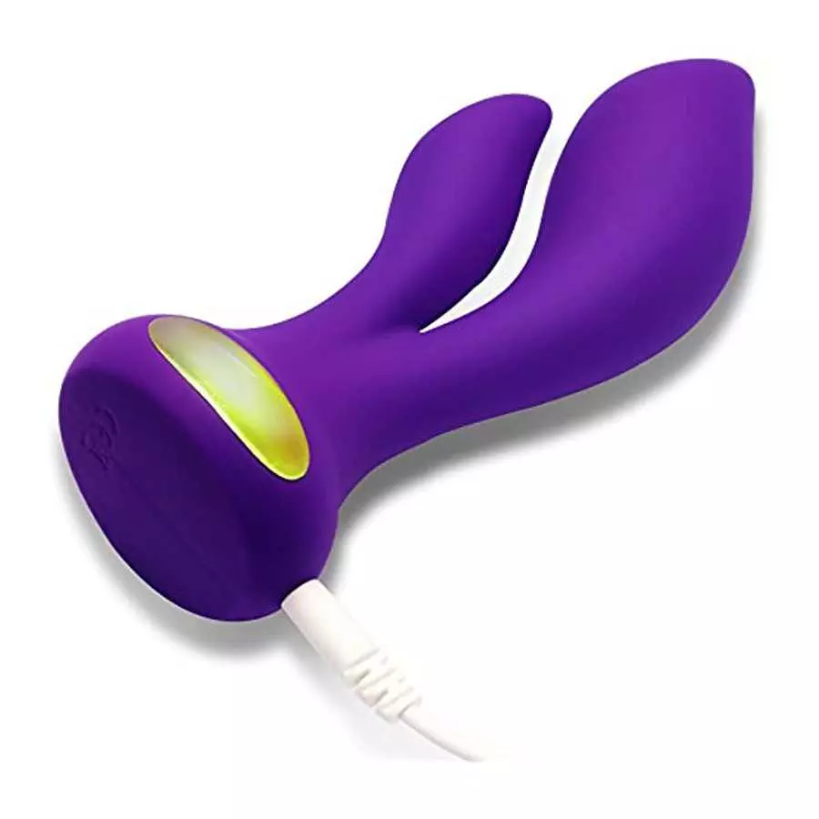 IMO Vibrating G-spot Rabbit Massager - Dual Motors Stimulation Vibrator - Quiet Yet Powerful - Rechargeable & Waterproof - Best 