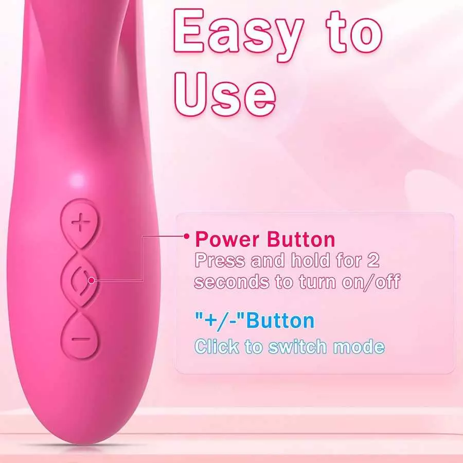 Rabbit Dildo Vibrators Sex Toys for Women 10 Powerful Vibrations Dual Dildo Stimulation USB Rechargeable & Waterproof Vagina Cli