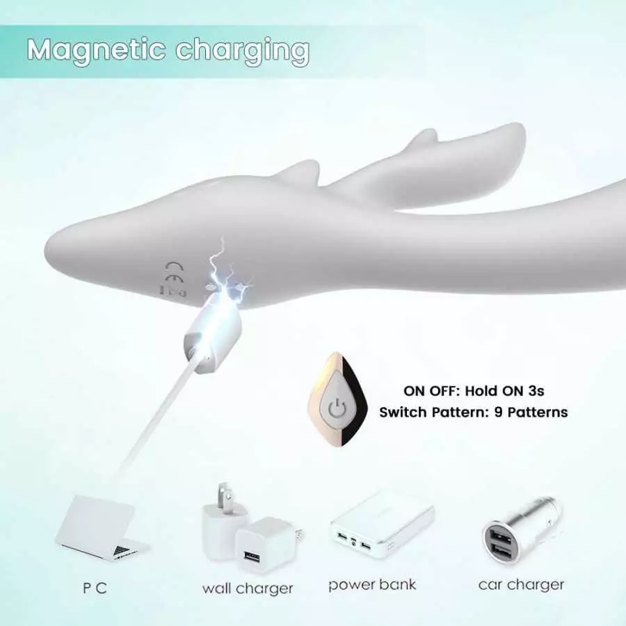 Rabbit Vibrator, G Spot Clitoral Vagina Stimulator Waterproof Dildo for Vaginal, Rechargeable Rabbit Vibrator for Women Sexual V