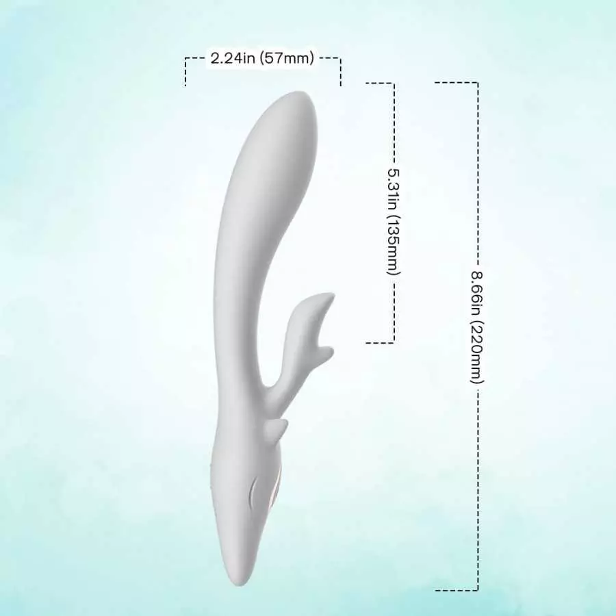 Rabbit Vibrator, G Spot Clitoral Vagina Stimulator Waterproof Dildo for Vaginal, Rechargeable Rabbit Vibrator for Women Sexual V