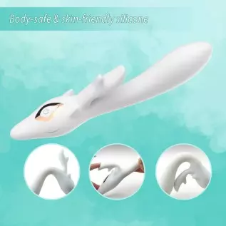 Rabbit Vibrator, G Spot Clitoral Vagina Stimulator Waterproof Dildo for Vaginal, Rechargeable Rabbit Vibrator for Women Sexual V