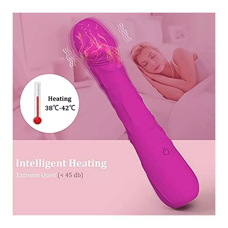 G-Spot/Anal/Nipple Dildo Stimulator Smart Heating Vibrator for Unisex,Sex Toys with 7 Vibrating& Intelligent Heating,Rechargeabl