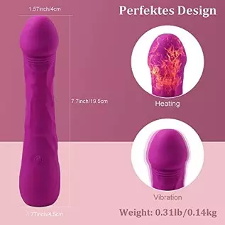G-Spot/Anal/Nipple Dildo Stimulator Smart Heating Vibrator for Unisex,Sex Toys with 7 Vibrating& Intelligent Heating,Rechargeabl G-Spot/Anal/Nipple Dildo Stimulator Smart Heating Vibrator for Unisex,Sex Toys with 7 Vibrating& Intelligent Heating,Rechargeabl