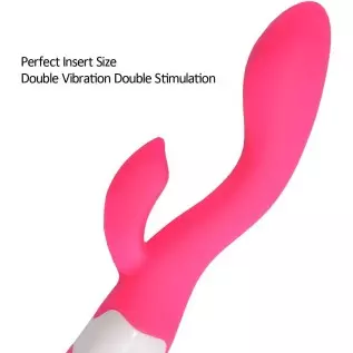 Rabbit Vibrator Silicone Waterproof 30-Speed Vibrator Clitoris Stimulator G-spot Massager(Purple)
