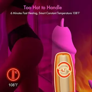 G Spot Rabbit Vibrators, Licking Tongue Clitoral Stimulator with 12 Powerful Vibration 4 Thrusting Roating, Heating Dildo Vibrat G Spot Rabbit Vibrators, Licking Tongue Clitoral Stimulator with 12 Powerful Vibration 4 Thrusting Roating, Heating Dildo Vibrat