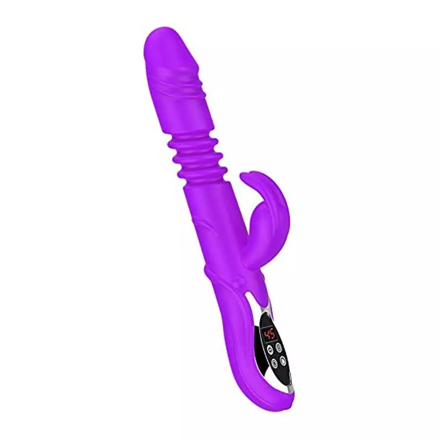 Thrusting G Spot Rabbit Vibrator Large Flexible Dildo for Women Vibration Pleasure Heating Function Clitoral Modes Softer Adult 