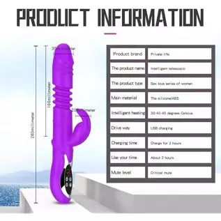 Thrusting G Spot Rabbit Vibrator Large Flexible Dildo for Women Vibration Pleasure Heating Function Clitoral Modes Softer Adult 