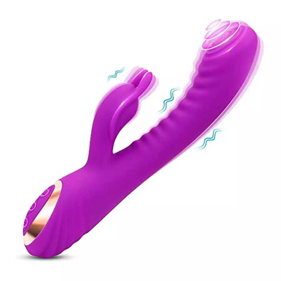 G Spot Rabbit Vibrator with Hitting & Vibrating 2 in 1 Design, Adorime Triple Motor Dildo Vibrator Wand Massager for Clitoris Va G Spot Rabbit Vibrator with Hitting & Vibrating 2 in 1 Design, Adorime Triple Motor Dildo Vibrator Wand Massager for Clitoris Va