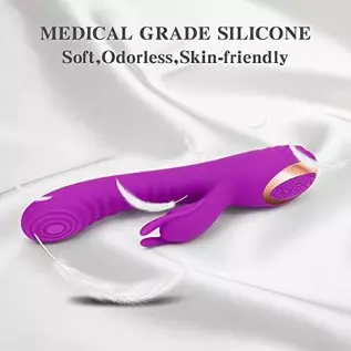 G Spot Rabbit Vibrator with Hitting & Vibrating 2 in 1 Design, Adorime Triple Motor Dildo Vibrator Wand Massager for Clitoris Va G Spot Rabbit Vibrator with Hitting & Vibrating 2 in 1 Design, Adorime Triple Motor Dildo Vibrator Wand Massager for Clitoris Va