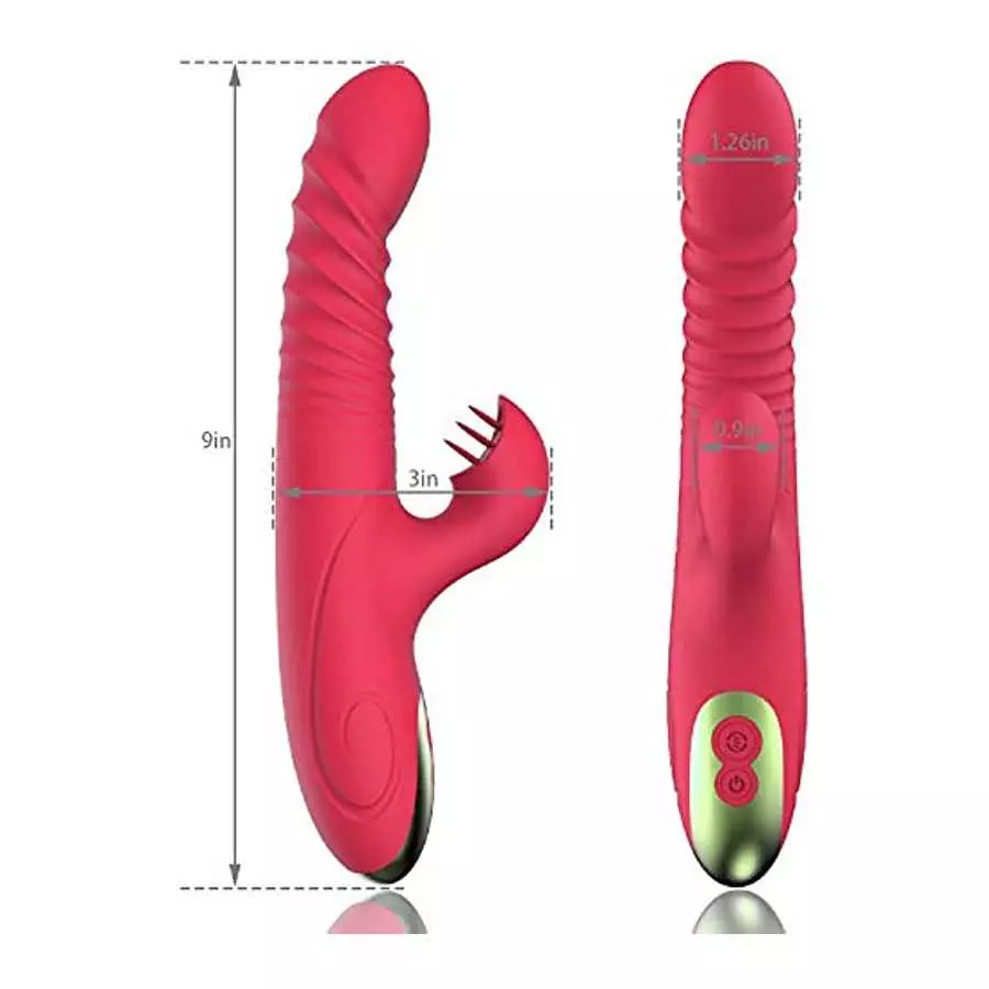 Thrusting Rabbit Vibrator Sex Toy for Woman Dildo for Adult Women Couple Set Vibrating for Female Wand Massager with Waterproof 
