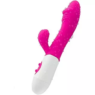 G Spot Rabbit Vibrator for Women Clitoris Stimulation with 7 Powerful Vibrations, Rechargeable 3 in 1 Clit Anal Stimulating Dild