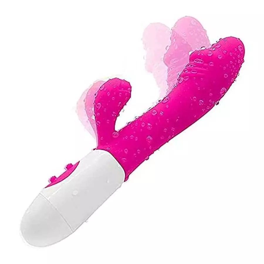 G Spot Rabbit Vibrator for Women Clitoris Stimulation with 7 Powerful Vibrations, Rechargeable 3 in 1 Clit Anal Stimulating Dild