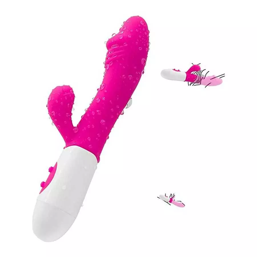 G Spot Rabbit Vibrator for Women Clitoris Stimulation with 7 Powerful Vibrations, Rechargeable 3 in 1 Clit Anal Stimulating Dild