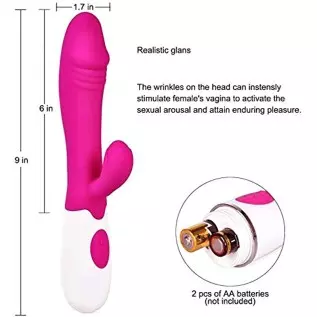 G Spot Rabbit Vibrator for Women Clitoris Stimulation with 7 Powerful Vibrations, Rechargeable 3 in 1 Clit Anal Stimulating Dild G Spot Rabbit Vibrator for Women Clitoris Stimulation with 7 Powerful Vibrations, Rechargeable 3 in 1 Clit Anal Stimulating Dild