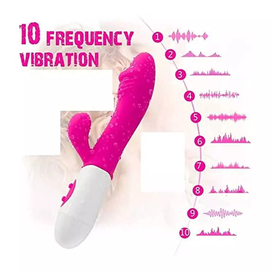 G Spot Rabbit Vibrator for Women Clitoris Stimulation with 7 Powerful Vibrations, Rechargeable 3 in 1 Clit Anal Stimulating Dild