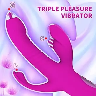 Rabbit Vibrator for Women, G Spot Dildo Vibrator, PUWCBZE Clitoral Stimulator with 10 Powerful Vibrations & 8 Thrusting Tongue L Rabbit Vibrator for Women, G Spot Dildo Vibrator, PUWCBZE Clitoral Stimulator with 10 Powerful Vibrations & 8 Thrusting Tongue L