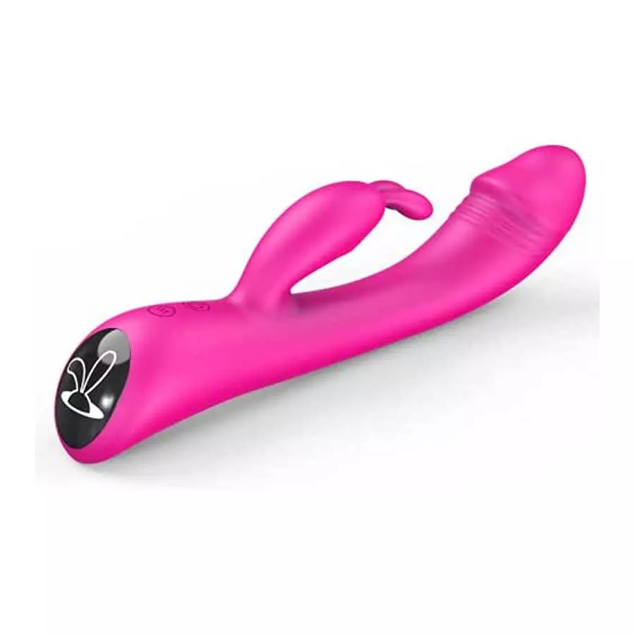 Rabbit Vibrator Dildo for Women Pleasure : G Spot Vibrator with Bunny Ears 9 Vibration Modes, Quiet Clit Vibrator Pink Dildo for
