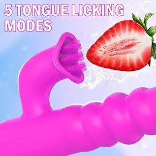 4 in 1 Thrusting Rabbit Vibrator for Woman Sex Toys G Spot Vibrator 8 Rotating Vibrating Telescopic Modes 5 Tongue Licking Modes 4 in 1 Thrusting Rabbit Vibrator for Woman Sex Toys G Spot Vibrator 8 Rotating Vibrating Telescopic Modes 5 Tongue Licking Modes
