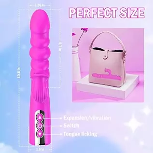 4 in 1 Thrusting Rabbit Vibrator for Woman Sex Toys G Spot Vibrator 8 Rotating Vibrating Telescopic Modes 5 Tongue Licking Modes 4 in 1 Thrusting Rabbit Vibrator for Woman Sex Toys G Spot Vibrator 8 Rotating Vibrating Telescopic Modes 5 Tongue Licking Modes