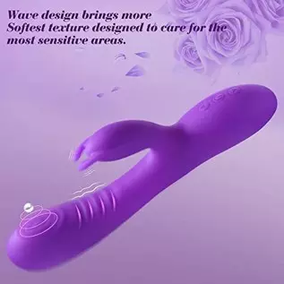 Acvioo Clitoral G Spot Rabbit Vibrator Liquid Silicone Bunny Clitoris Nipple Dildo Stimulator Feather Touch Adult Sex Toys for C