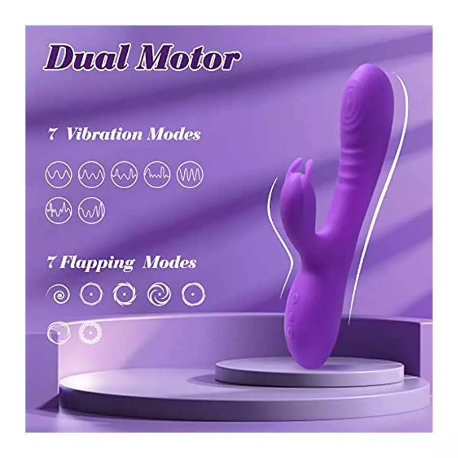 Acvioo Clitoral G Spot Rabbit Vibrator Liquid Silicone Bunny Clitoris Nipple Dildo Stimulator Feather Touch Adult Sex Toys for C