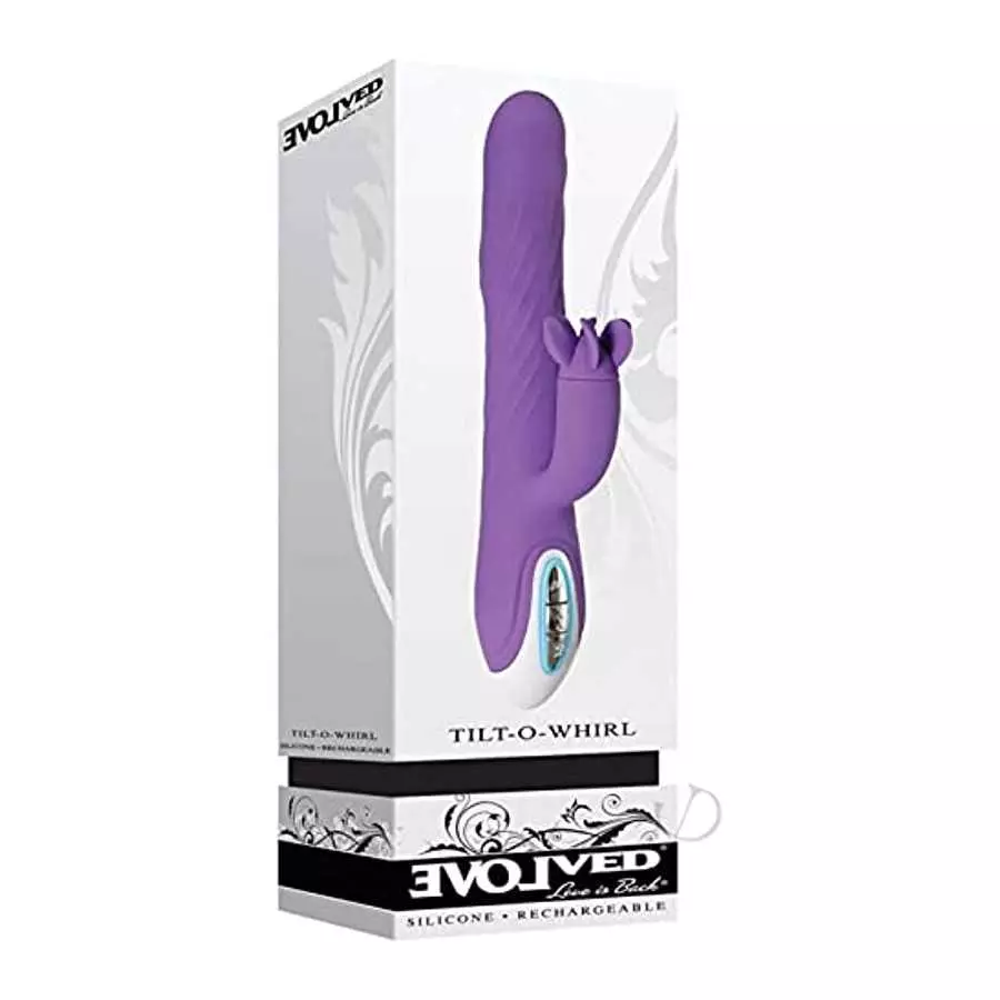 Tilt-O-Whirl Spinning Clitoral Stimulator Rabbit Dual Vibrator