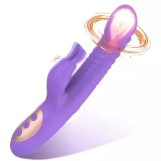 PUWCBZE Rabbit Vibrator Thrusting Rotating Dildo Heating, G Spot Clitoral Stimulator Vagina Stimulation Adult Sex Toys for Women