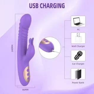 PUWCBZE Rabbit Vibrator Thrusting Rotating Dildo Heating, G Spot Clitoral Stimulator Vagina Stimulation Adult Sex Toys for Women PUWCBZE Rabbit Vibrator Thrusting Rotating Dildo Heating, G Spot Clitoral Stimulator Vagina Stimulation Adult Sex Toys for Women
