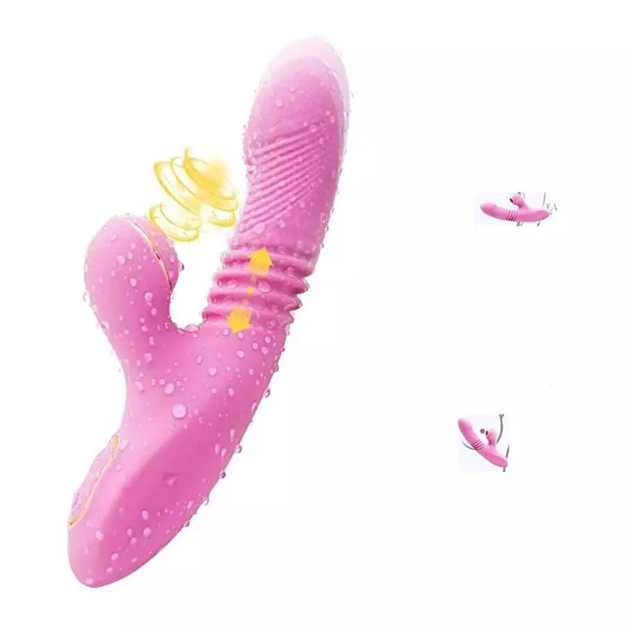 Rabbit Vibrator, Pulsating G Spot Rabbit Vibrator, 2-in-1 Pulse Clitoral Thrusting Vibrator, Rabbit G-spot Clitoralis Stimulator