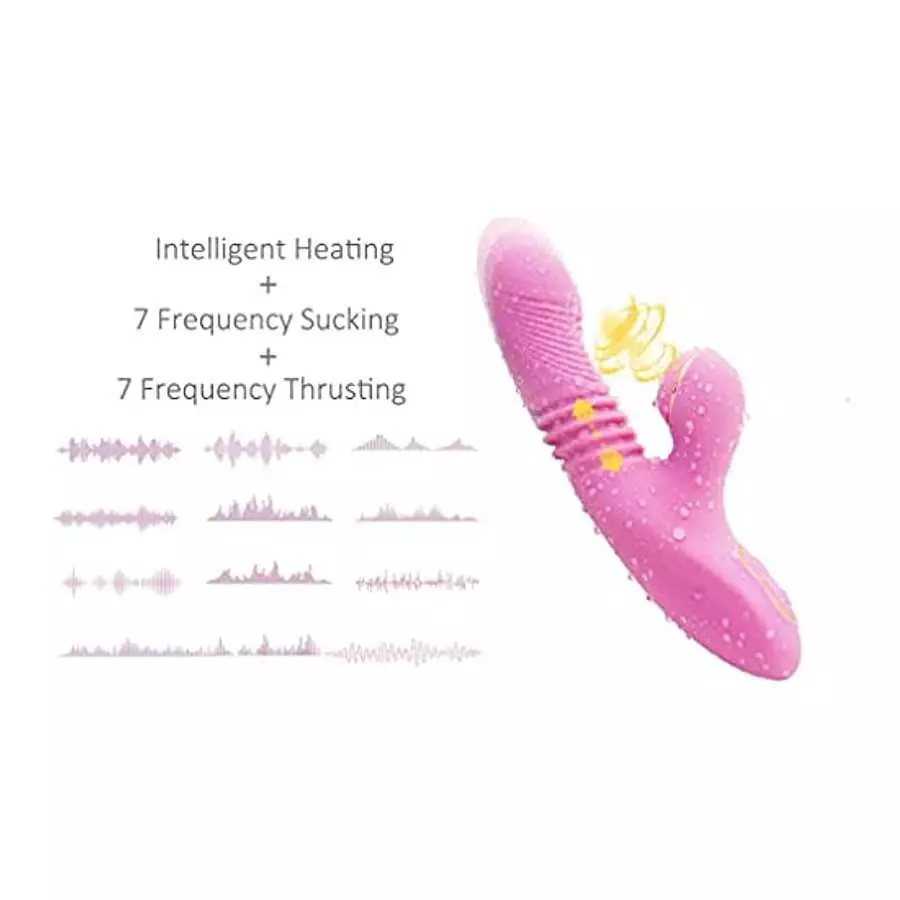 Rabbit Vibrator, Pulsating G Spot Rabbit Vibrator, 2-in-1 Pulse Clitoral Thrusting Vibrator, Rabbit G-spot Clitoralis Stimulator