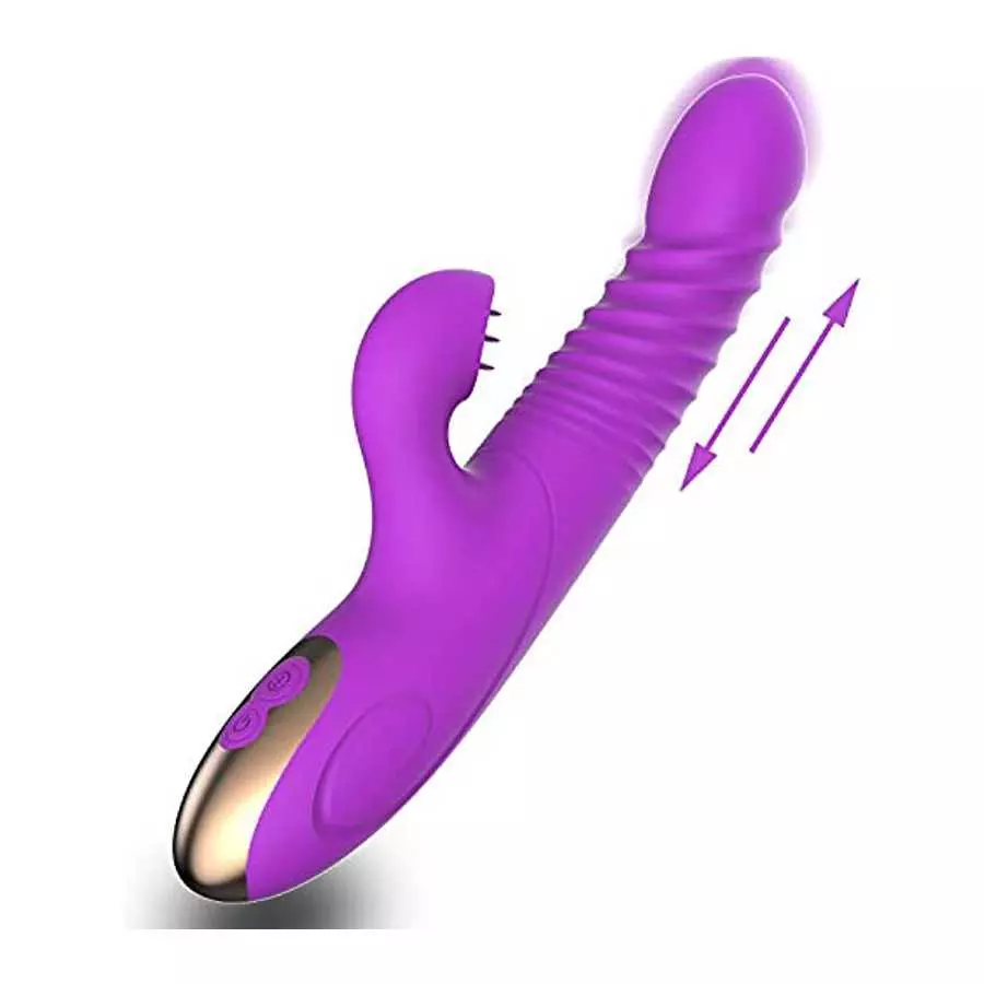 G Spot Rabbit Vibrator for Women Clitoris Stimulation with 8 Powerful Vibrations Rechargeable 3 in 1 Clit Anal Stimulating Dildo G Spot Rabbit Vibrator for Women Clitoris Stimulation with 8 Powerful Vibrations Rechargeable 3 in 1 Clit Anal Stimulating Dildo