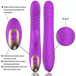 G Spot Rabbit Vibrator for Women Clitoris Stimulation with 8 Powerful Vibrations Rechargeable 3 in 1 Clit Anal Stimulating Dildo G Spot Rabbit Vibrator for Women Clitoris Stimulation with 8 Powerful Vibrations Rechargeable 3 in 1 Clit Anal Stimulating Dildo