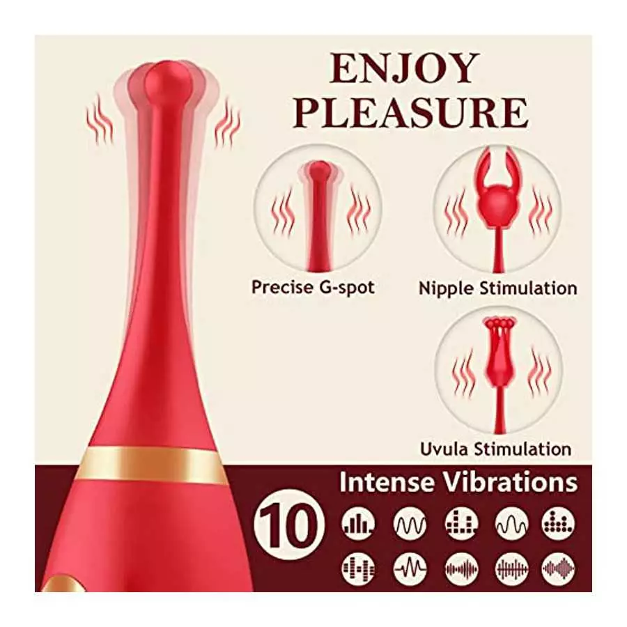 Female Vibrators Clit G-Spot, High Frequency Powerful Rechargeable Clitoral Vibrator with 10 Powerful Vibrations Dual Motor Clit