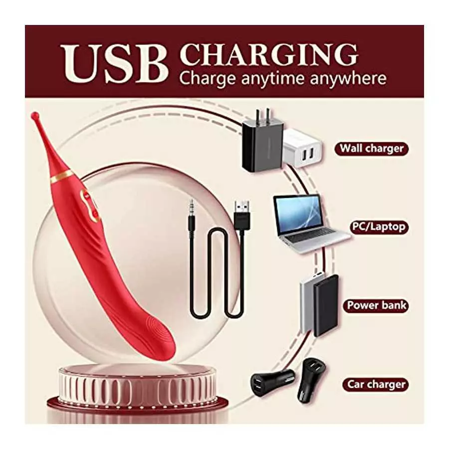 Female Vibrators Clit G-Spot, High Frequency Powerful Rechargeable Clitoral Vibrator with 10 Powerful Vibrations Dual Motor Clit