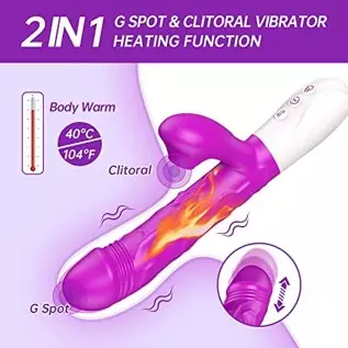 GAIWU G-Spot Rabbit Vibrator for Women with 3 Thrusting Speeds , Heating Vibrating Dildo with 7 Vibrations & Suction Modes, Wate GAIWU G-Spot Rabbit Vibrator for Women with 3 Thrusting Speeds , Heating Vibrating Dildo with 7 Vibrations & Suction Modes, Wate