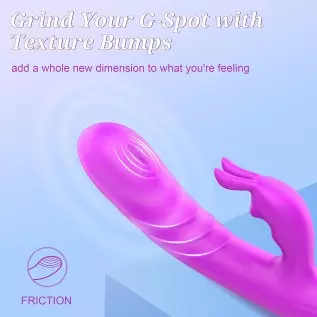 Rabbit Vibrator with Wiggling Motion - MEANINS Mary, G Spot Vibrator Mimic Lover's Fingers, Clitoral Vibrator with Flexible Bunn Rabbit Vibrator with Wiggling Motion - MEANINS Mary, G Spot Vibrator Mimic Lover's Fingers, Clitoral Vibrator with Flexible Bunn