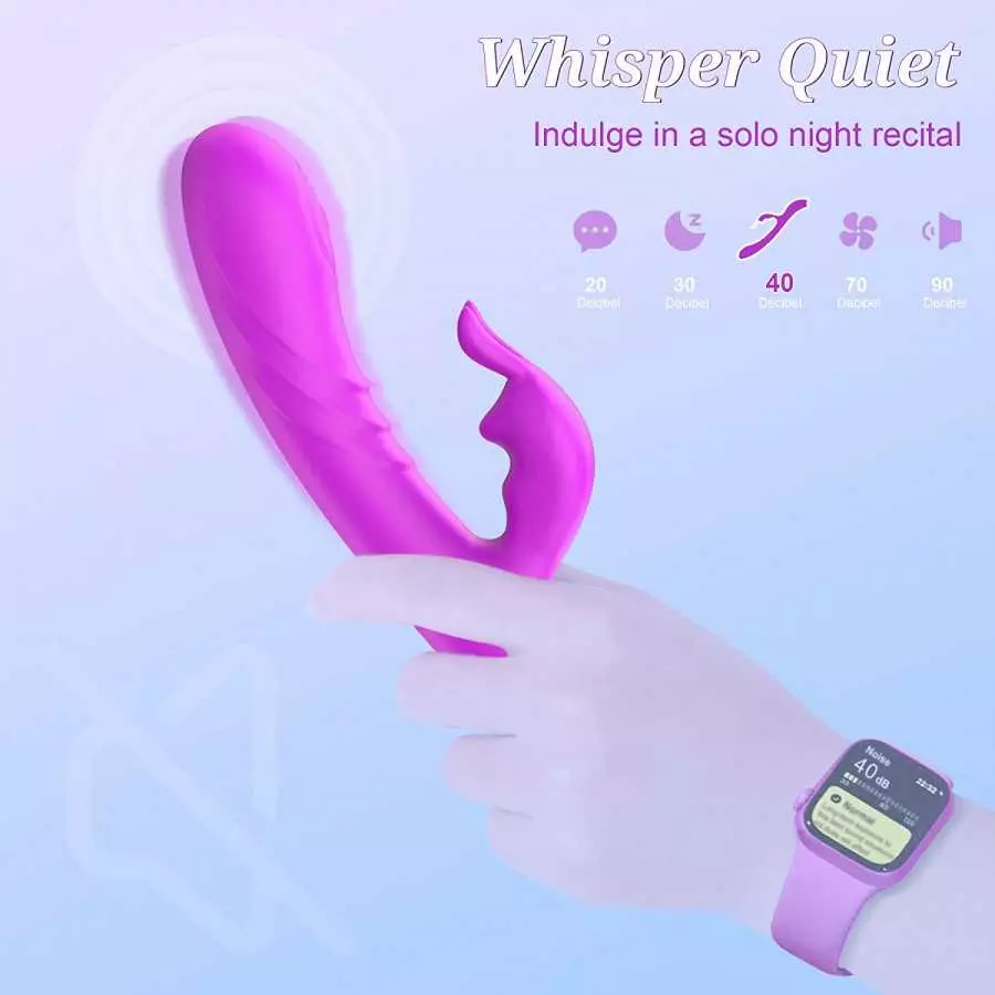 Rabbit Vibrator with Wiggling Motion - MEANINS Mary, G Spot Vibrator Mimic Lover's Fingers, Clitoral Vibrator with Flexible Bunn