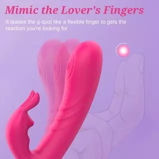 Rabbit Vibrator with Wiggling Motion - MEANINS Mary, G Spot Vibrator Mimic Lover's Fingers, Clitoral Vibrator with Flexible Bunn Rabbit Vibrator with Wiggling Motion - MEANINS Mary, G Spot Vibrator Mimic Lover's Fingers, Clitoral Vibrator with Flexible Bunn