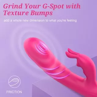 Rabbit Vibrator with Wiggling Motion - MEANINS Mary, G Spot Vibrator Mimic Lover's Fingers, Clitoral Vibrator with Flexible Bunn Rabbit Vibrator with Wiggling Motion - MEANINS Mary, G Spot Vibrator Mimic Lover's Fingers, Clitoral Vibrator with Flexible Bunn