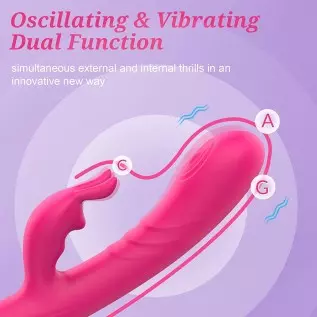 Rabbit Vibrator with Wiggling Motion - MEANINS Mary, G Spot Vibrator Mimic Lover's Fingers, Clitoral Vibrator with Flexible Bunn Rabbit Vibrator with Wiggling Motion - MEANINS Mary, G Spot Vibrator Mimic Lover's Fingers, Clitoral Vibrator with Flexible Bunn