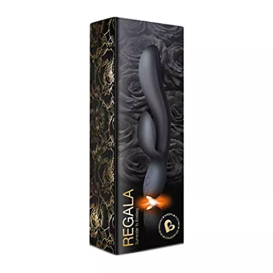 Rocks Off Regala Rabbit Vibrator Black