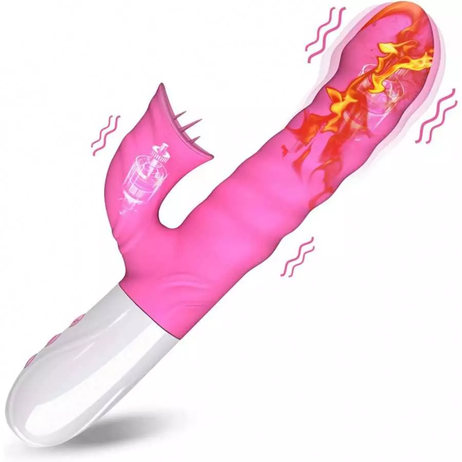 Realistic Rabbit Vibrator Dildo for Women Vaginal Health G Spot Vibrator with Bunny Ears 9 Vibrations,Waterproof Clitoral Stimul