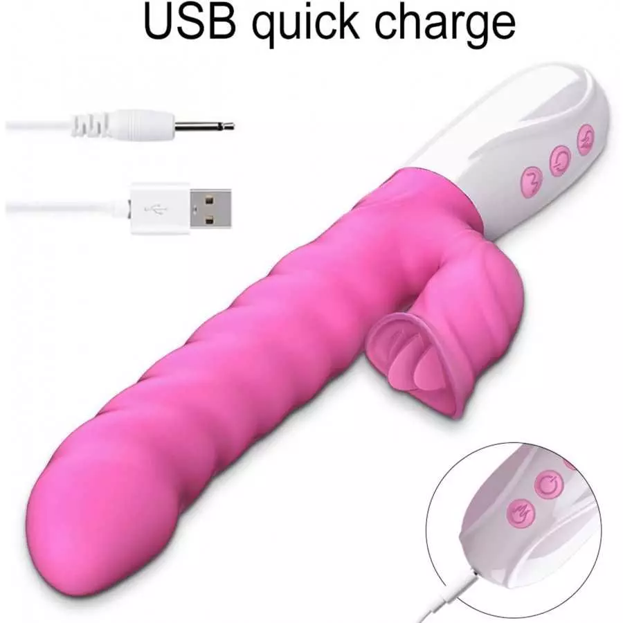 Realistic Rabbit Vibrator Dildo for Women Vaginal Health G Spot Vibrator with Bunny Ears 9 Vibrations,Waterproof Clitoral Stimul